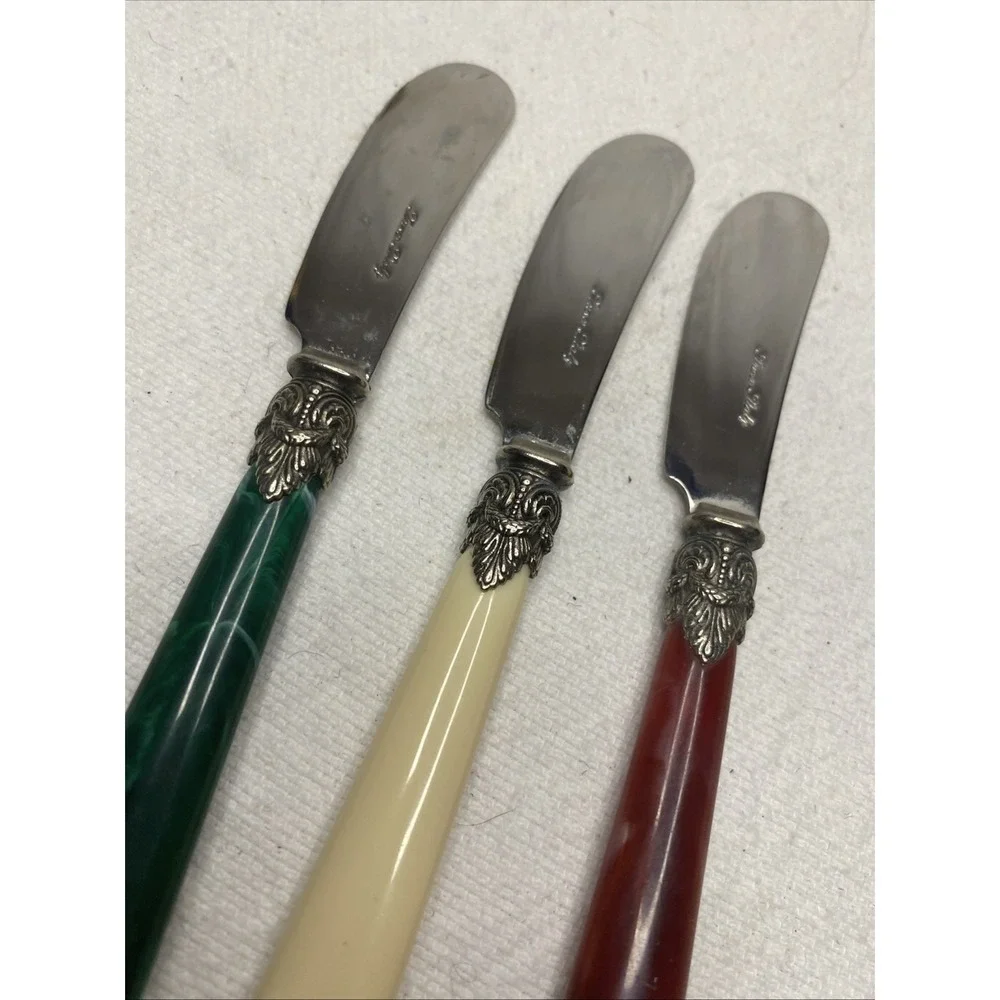 Set Of 3 EME Inox Butter Knives. Made In Italy